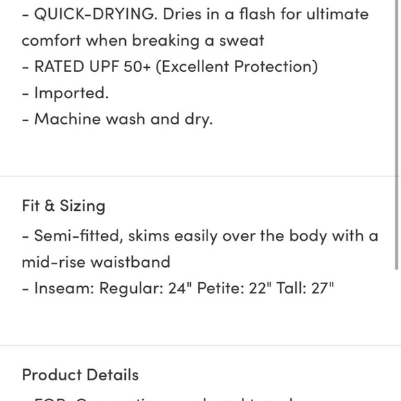 Athleta wide leg crops - Picture 4 of 4